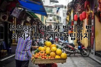 🚗 똑똑하게 렌트카 빌리는 법! 최저가부터 계약꿀팁까지 🍯