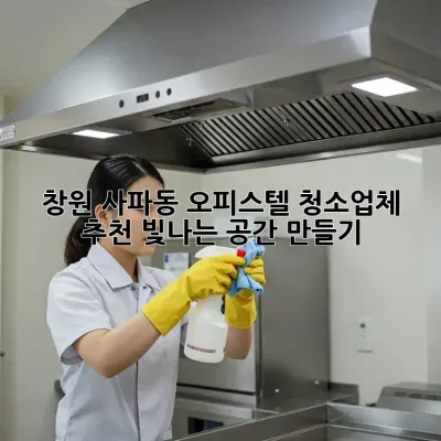 창원 사파동 오피스텔 청소업체 추천: 빛나는 공간 만들기