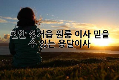 천안 성거읍 원룸 이사? 믿을 수 있는 용달이사!