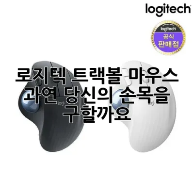 로지텍 트랙볼 마우스, 과연 당신의 손목을 구할까요?