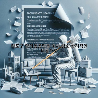 💖 마포구 염리동/공덕동 이사 청소, 합리적인 비용으로 ✨