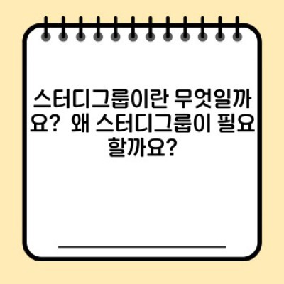 스터디그룹 성공 전략: 장점, 단점, 운영 노하우 완벽 가이드