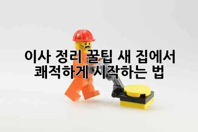 이사 정리 꿀팁🍯 새 집에서 🏡 쾌적하게 시작하는 법