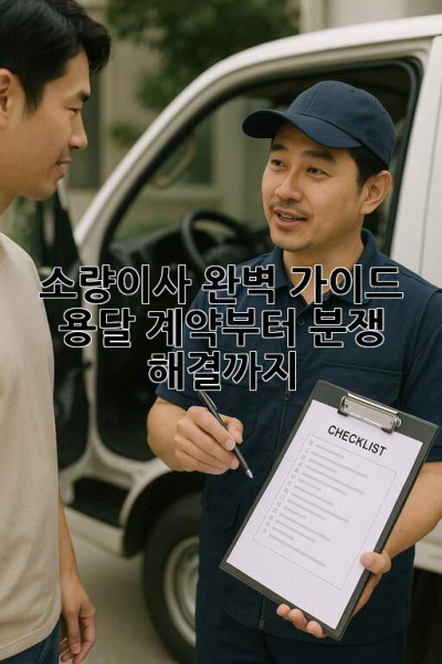 📦 소량이사 완벽 가이드: 용달 계약부터 분쟁 해결까지! 🚚