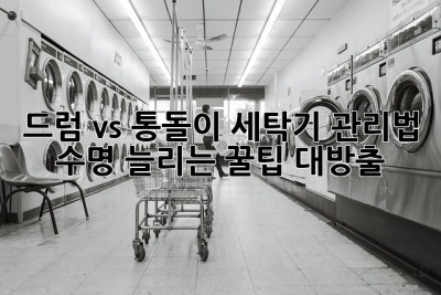 드럼 vs 통돌이 세탁기 관리법: 수명 늘리는 꿀팁 대방출!