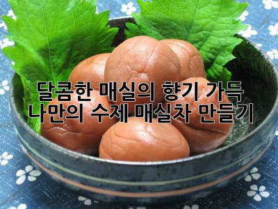 달콤한 매실의 향기 가득, 나만의 수제 매실차 만들기 ✨