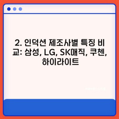 인덕션 추천 2024: 제조사별 비교분석 & 나에게 맞는 최고의 인덕션 고르기